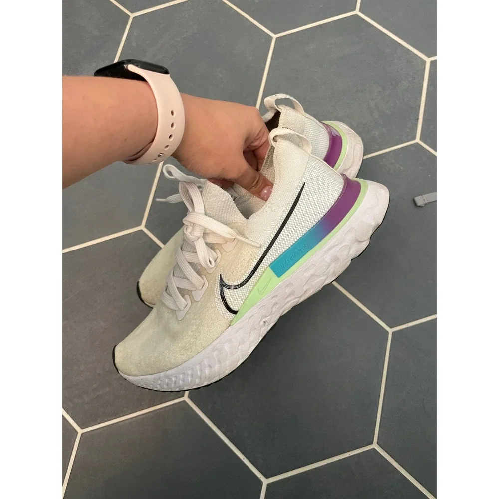 Nike React Infinity Run Flyknit Sail White Gradient CD4372-102 Womens‎ 7.5